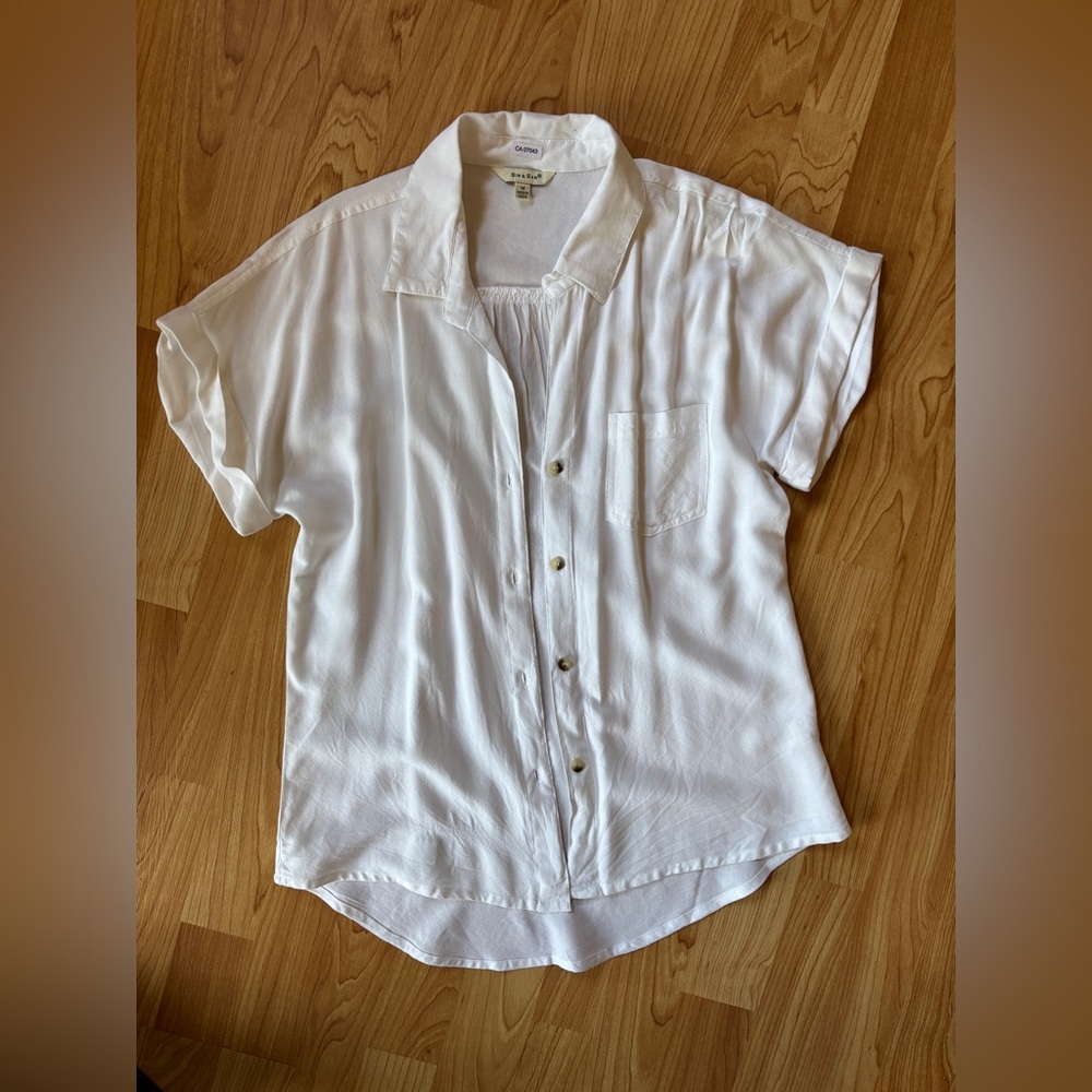 Women's White Button Down Shirt
